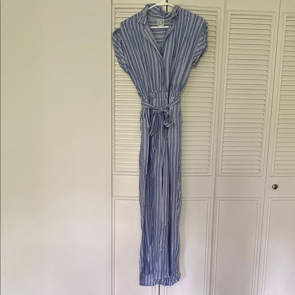 Blue Striped Women's Dress